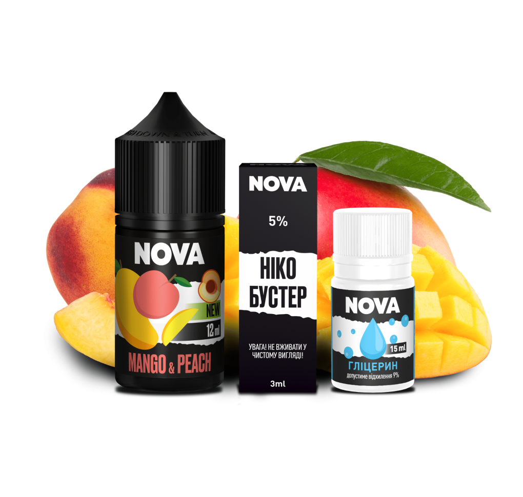 Набір Nova 30 мл 50 мг MANGO PEACH Набір Nova 30 мл 50 мг MANGO PEACH