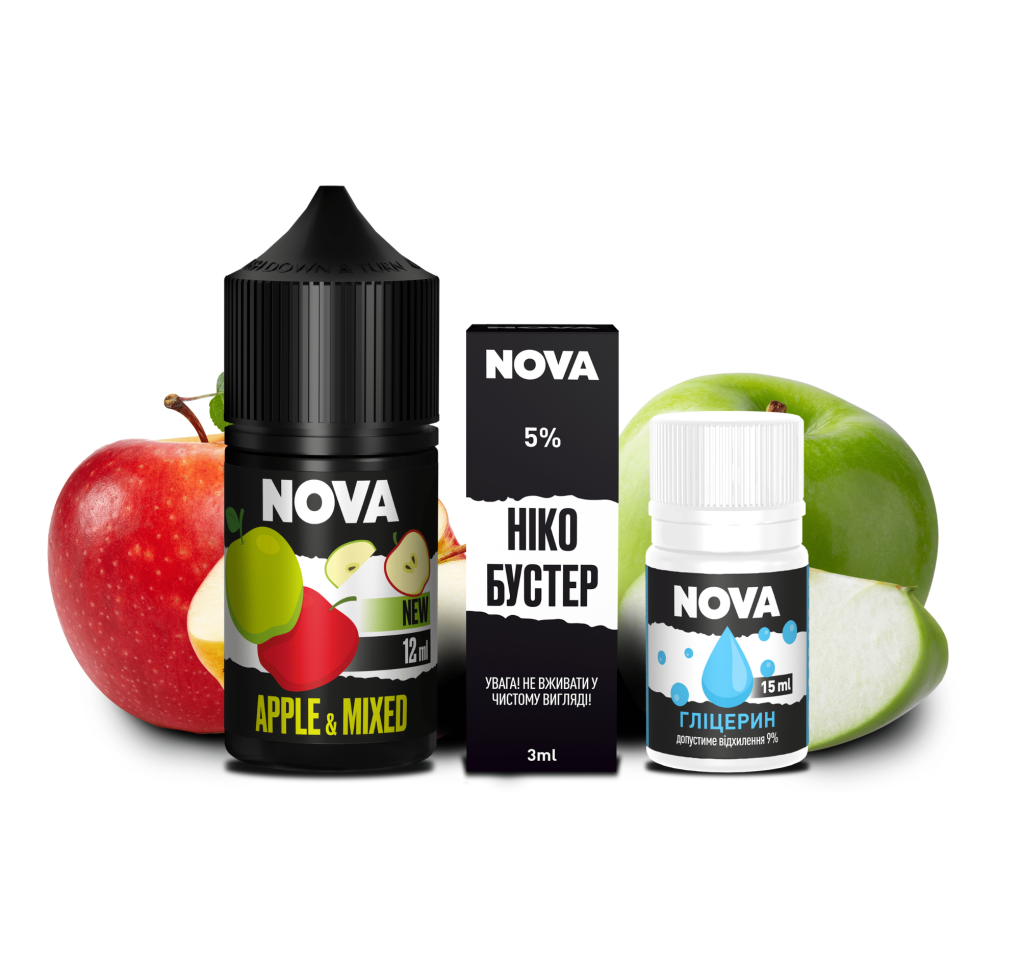 Набір Nova 30 мл 50 мг APPLE MIXED Набір Nova 30 мл 50 мг APPLE MIXED