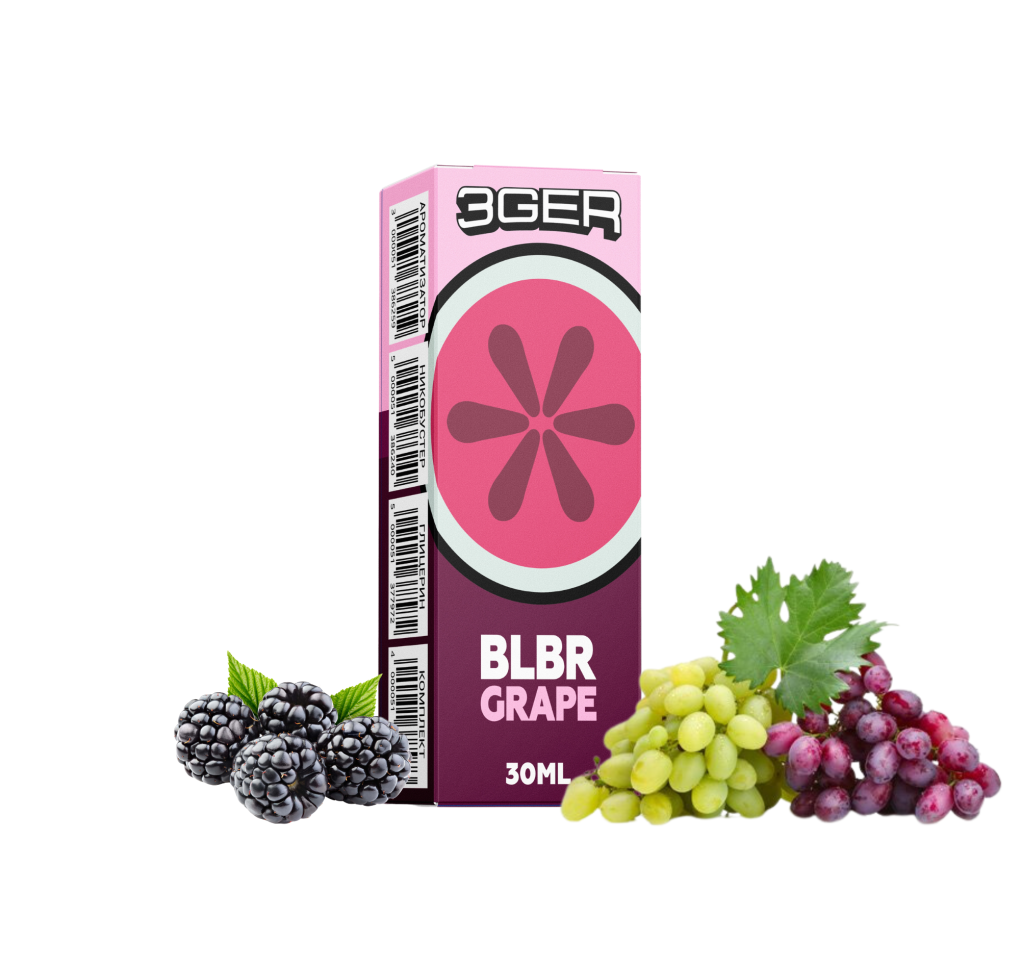 Набір 3Ger 30 мл 50 мг Blackberry Grape Набір 3Ger 30 мл 50 мг Blackberry Grape