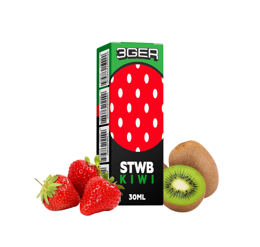 Набір 3Ger 30 мл 50 мг Strawberry Kiwi Набір 3Ger 30 мл 50 мг Strawberry Kiwi