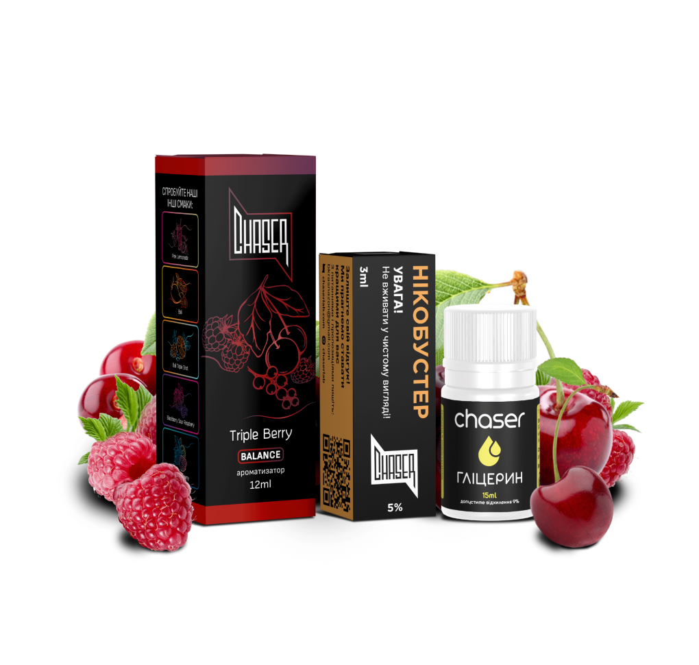 Набір Chaser Black 30 мл 50 мг TRIPLE BERRY Набір Chaser Black 30 мл 50 мг TRIPLE BERRY