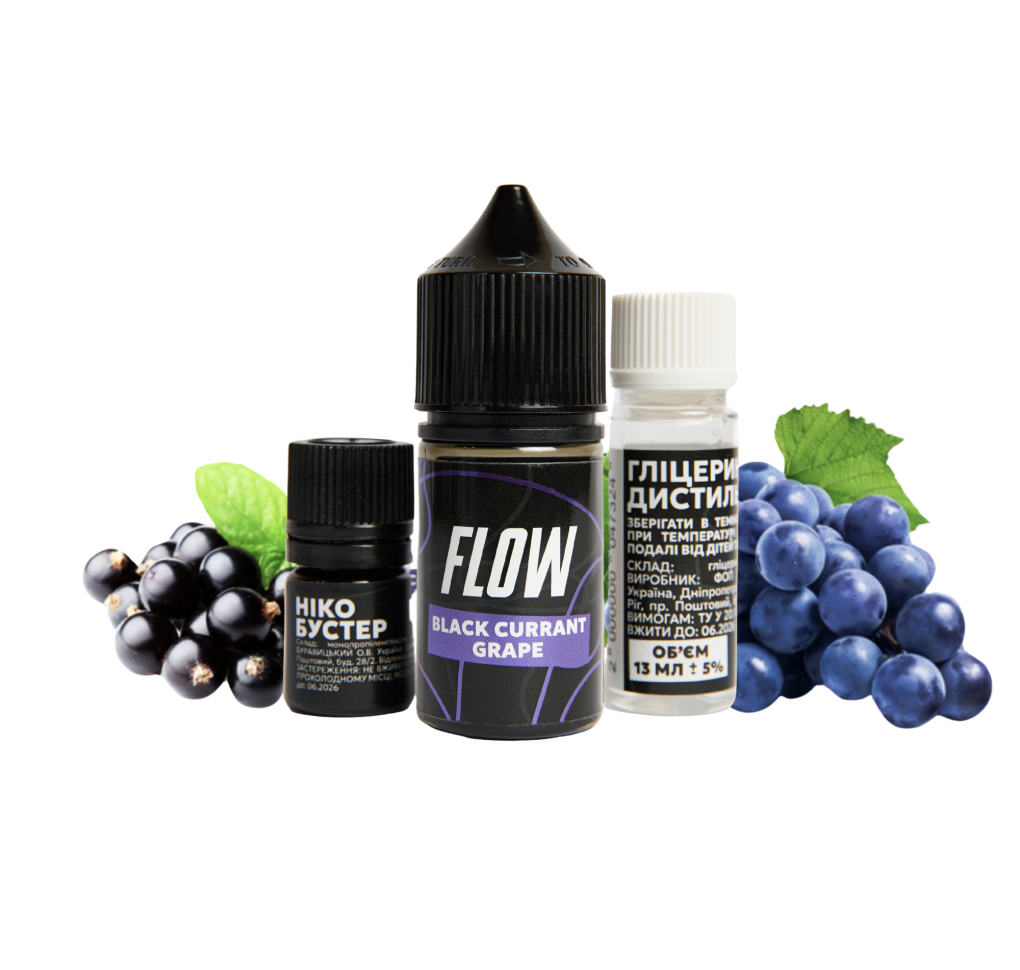 Набір Flow 30 мл 50 мг Black Currant Grape Набір Flow 30 мл 50 мг Black Currant Grape