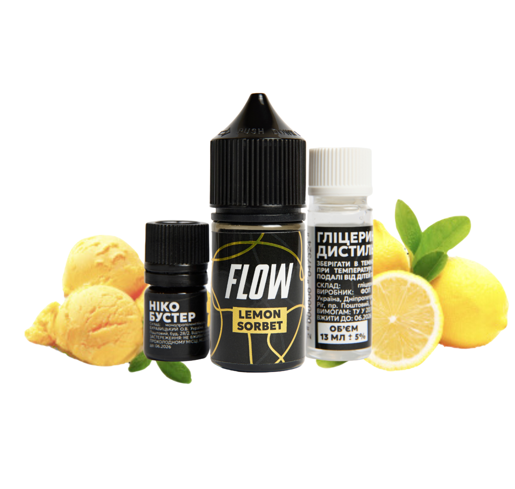 Набір Flow 30 мл 50 мг Lemon Sorbet Набір Flow 30 мл 50 мг Lemon Sorbet