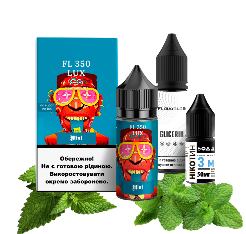 Набір Flavorlab FL350 30 мл 50 мг М'ята Набір Flavorlab FL350 30 мл 50 мг М'ята