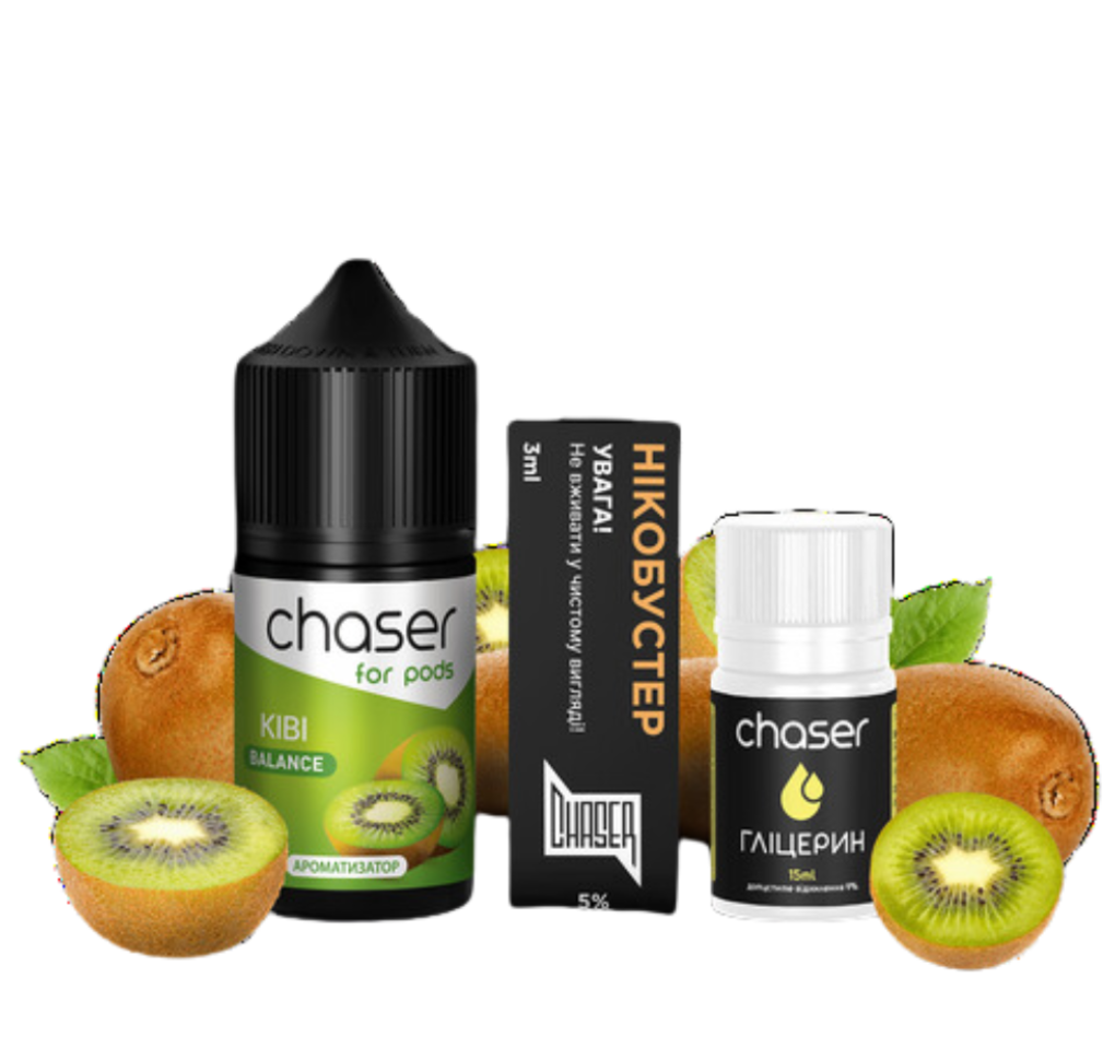 Набір Chaser For Pods 30 мл 65 мг КІВІ Набір Chaser For Pods 30 мл 65 мг КІВІ