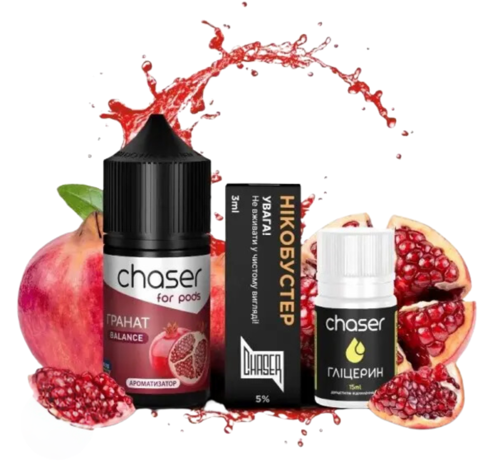 Набір Chaser For Pods 30 мл 65 мг ГРАНАТ Набір Chaser For Pods 30 мл 65 мг ГРАНАТ
