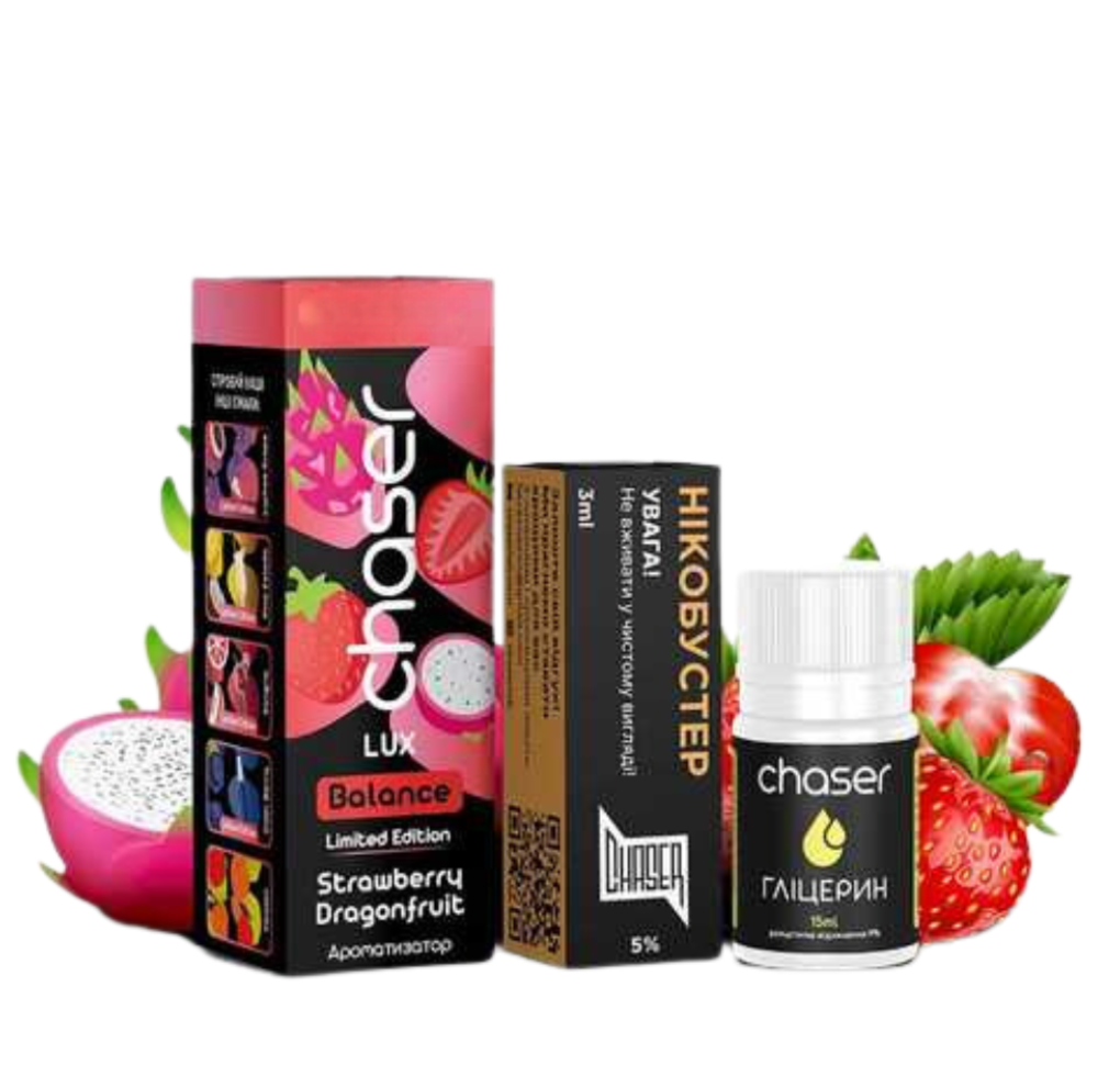 Набір Chaser Lux 30 мл 65 мг STRAWBERRY DRAGONFRUIT Набір Chaser Lux 30 мл 65 мг STRAWBERRY DRAGONFRUIT