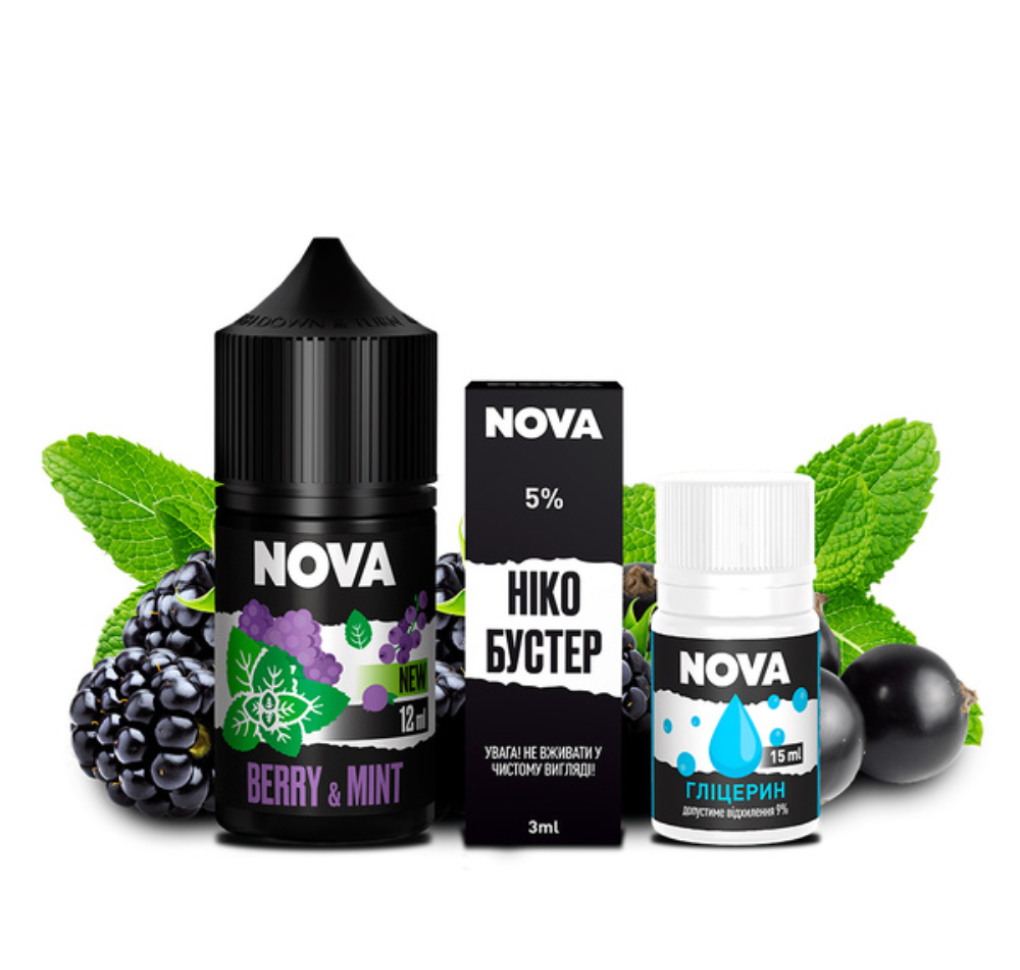 Набір Nova 30 мл 65 мг BERRY MINT Набір Nova 30 мл 65 мг BERRY MINT