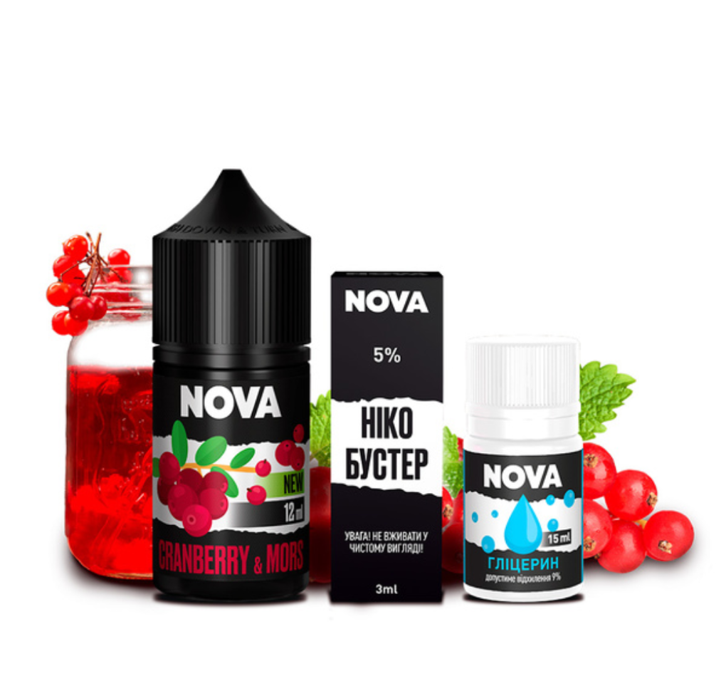 Набір Nova 30 мл 65 мг CRANBERRY MORS Набір Nova 30 мл 65 мг CRANBERRY MORS