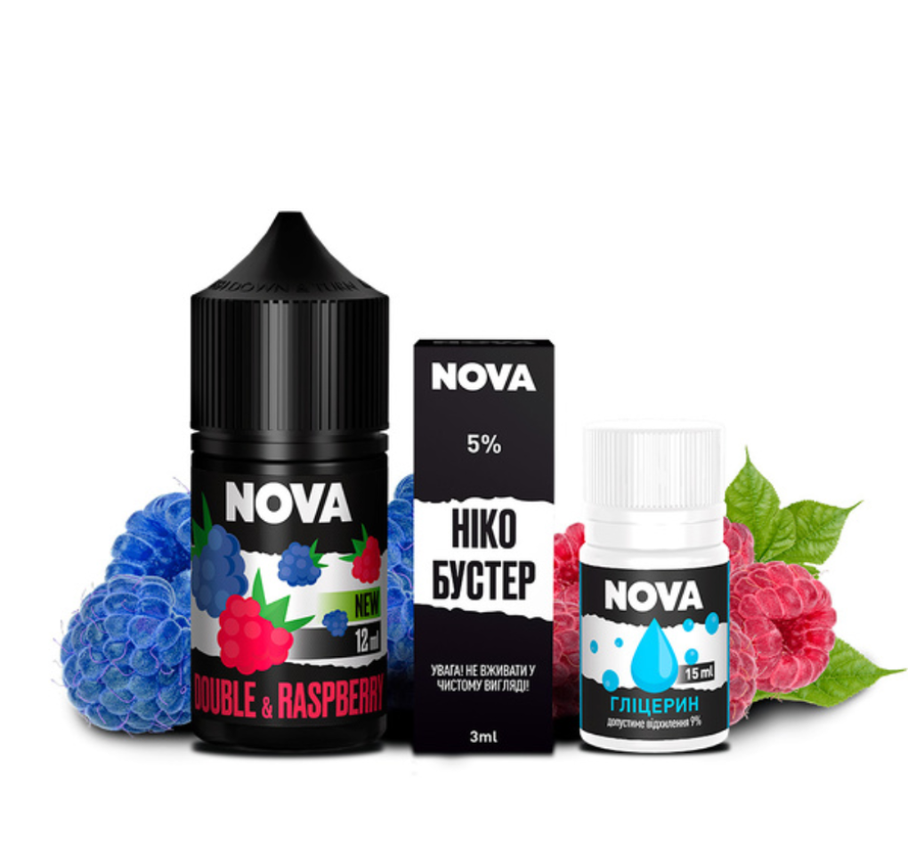 Набір Nova 30 мл 65 мг DOUBLE RASPBERRY Набір Nova 30 мл 65 мг DOUBLE RASPBERRY