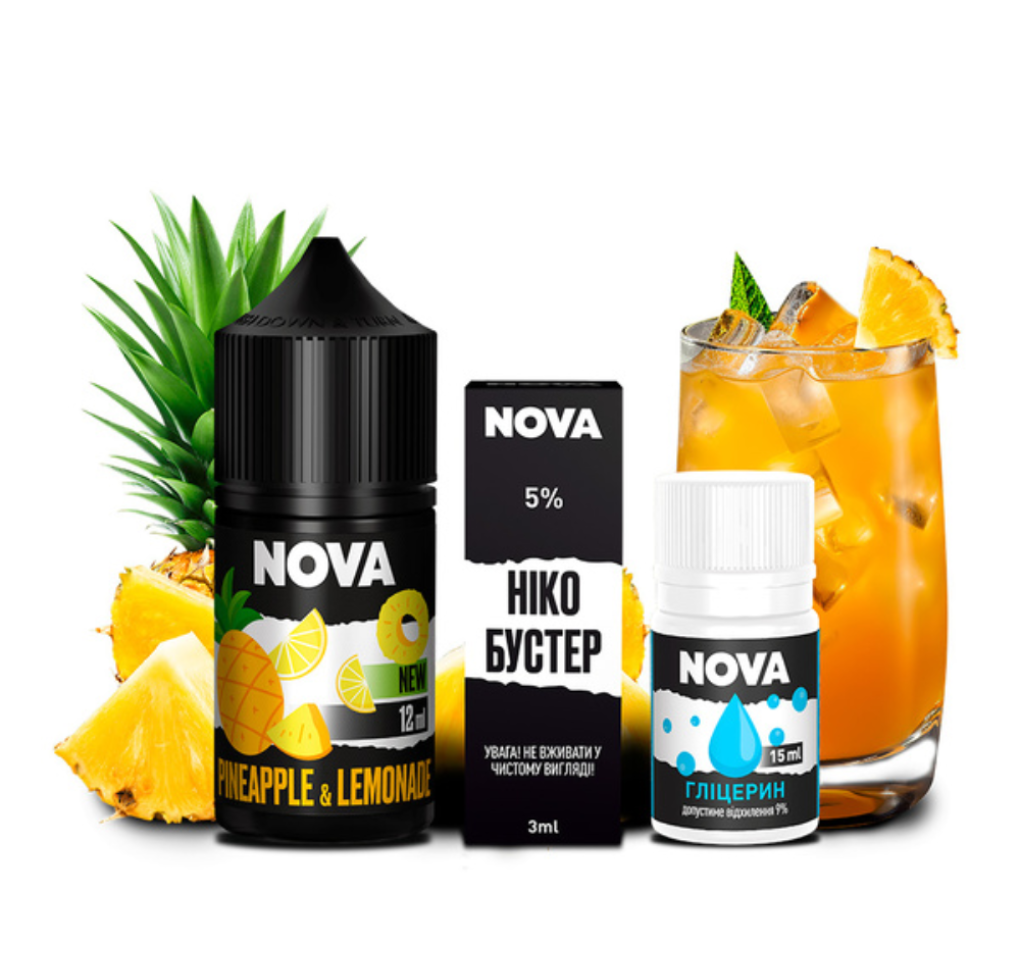 Набір Nova 30 мл 65 мг PINEAPPLE LEMONADE Набір Nova 30 мл 65 мг PINEAPPLE LEMONADE