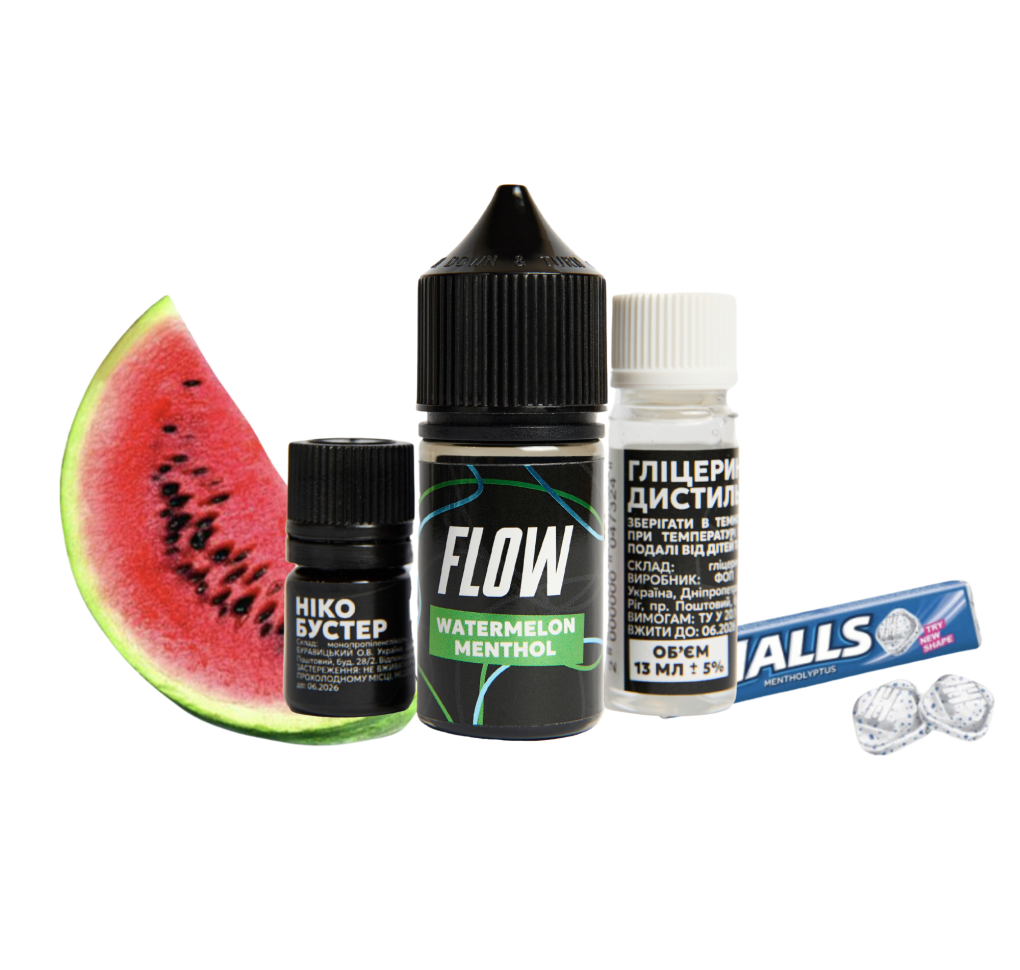 Набір Flow 30 мл 50 мг Watermelon Menthol Набір Flow 30 мл 50 мг Watermelon Menthol