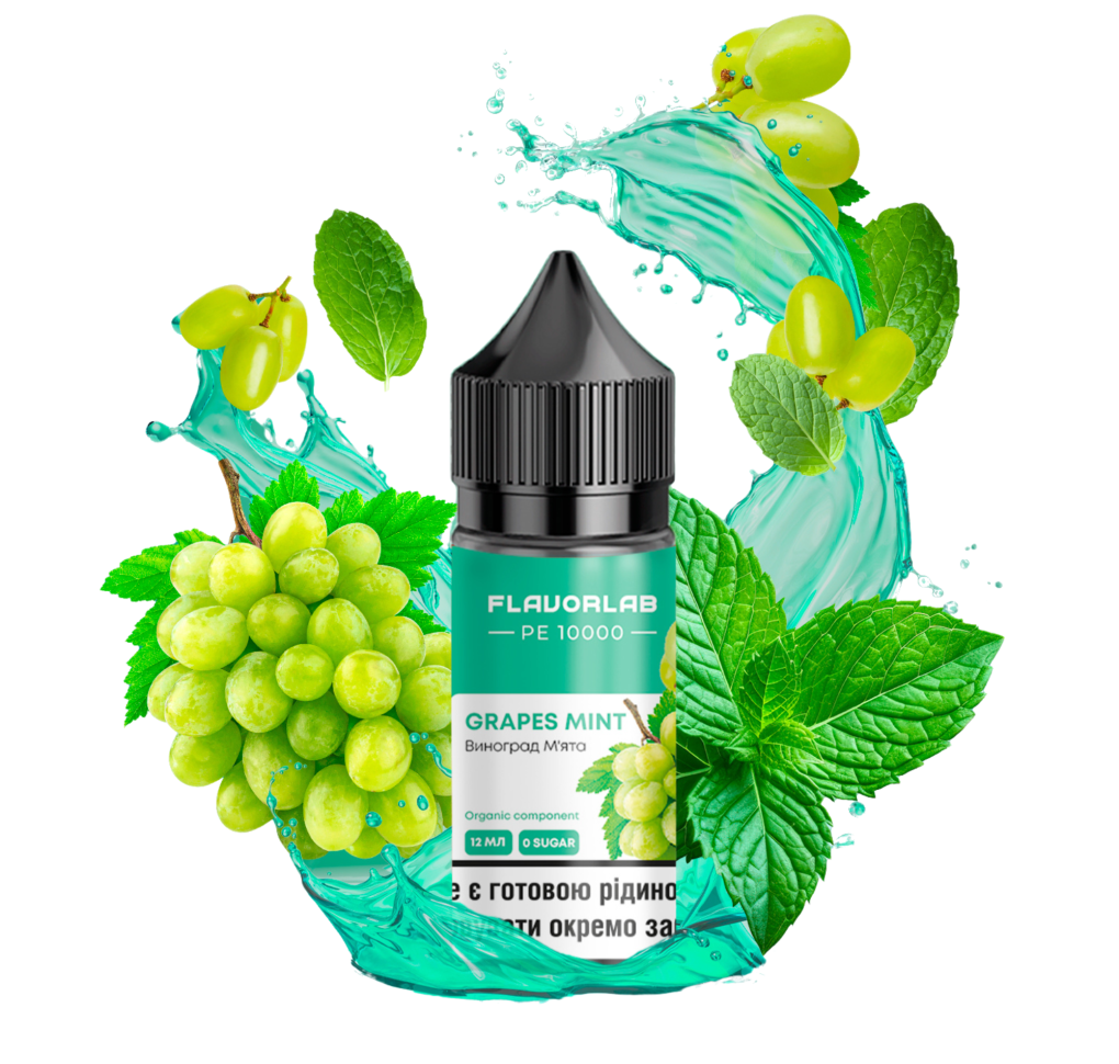 Набір Flavorlab PE 10000 30 мл 50 мг Виноград м'ята ментол Набір Flavorlab PE 10000 30 мл 50 мг Виноград м'ята ментол