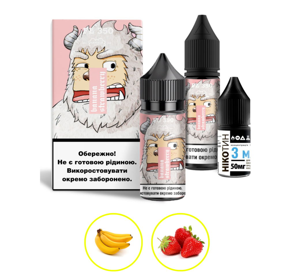 Набір Flavorlab FL350 30 мл 50 мг Полуниця банан Набір Flavorlab FL350 30 мл 50 мг Полуниця банан