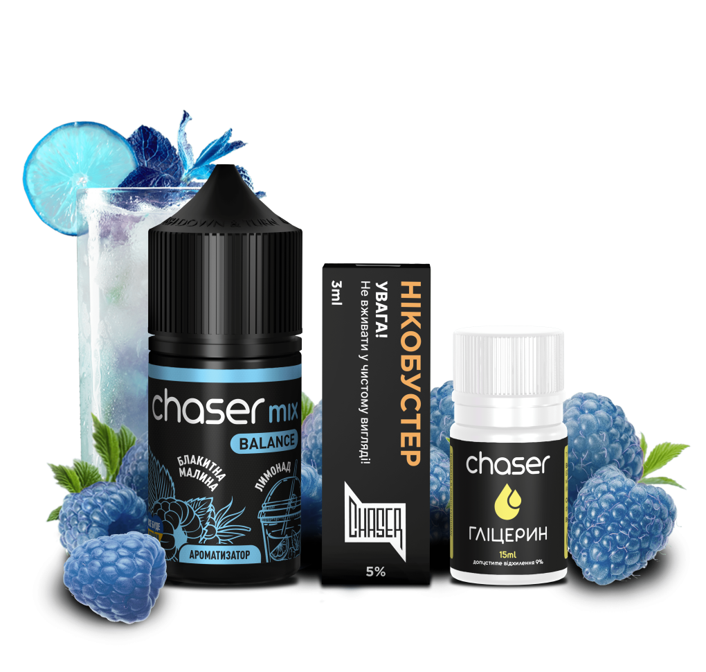 Набір Chaser Mix 30 мл 50 мг БЛАКИТНА МАЛИНА ЛИМОНАД Набір Chaser Mix 30 мл 50 мг БЛАКИТНА МАЛИНА ЛИМОНАД