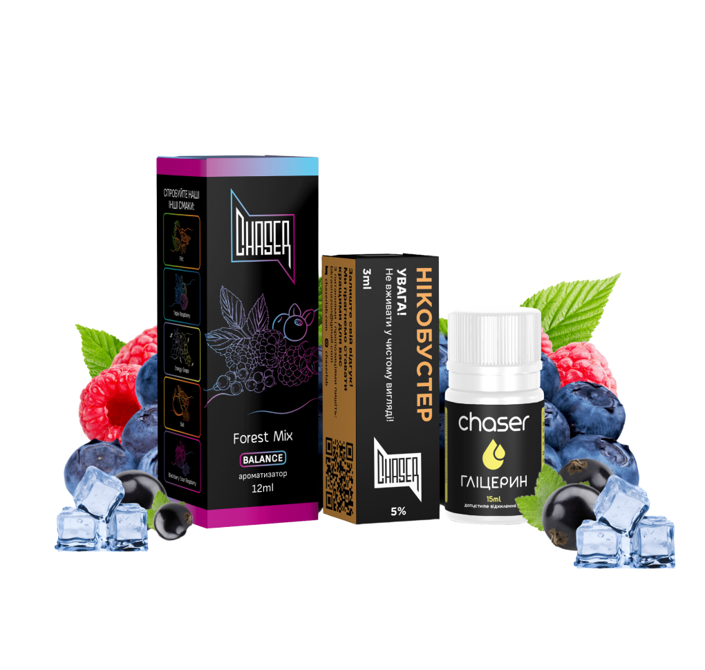 Набір Chaser Black 30 мл 65 мг ICE FOREST MIX Набір Chaser Black 30 мл 65 мг ICE FOREST MIX
