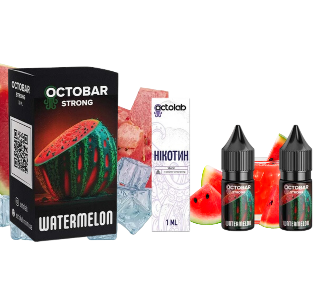 Набір Octobar STRONG 10 мл 50 мг Watermelon Набір Octobar STRONG 10 мл 50 мг Watermelon