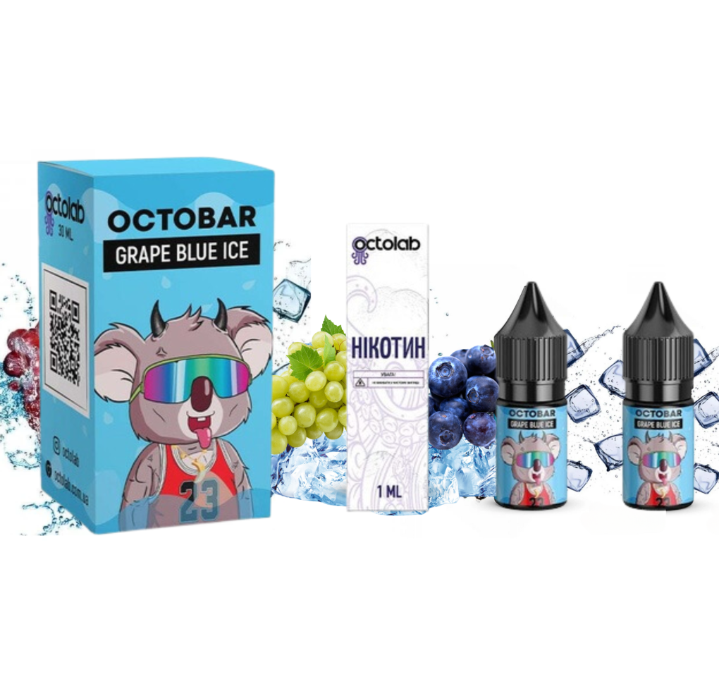 Набір Octobar NFT 10 мл 50 мг Grape Blue Ice Набір Octobar NFT 10 мл 50 мг Grape Blue Ice