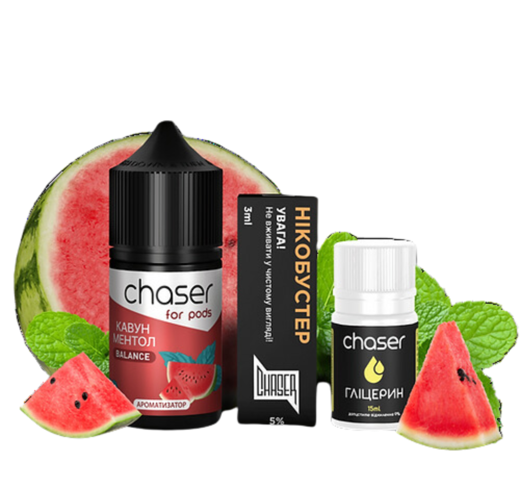 Набір Chaser For Pods 30 мл 65 мг КАВУН МЕНТОЛ Набір Chaser For Pods 30 мл 65 мг КАВУН МЕНТОЛ