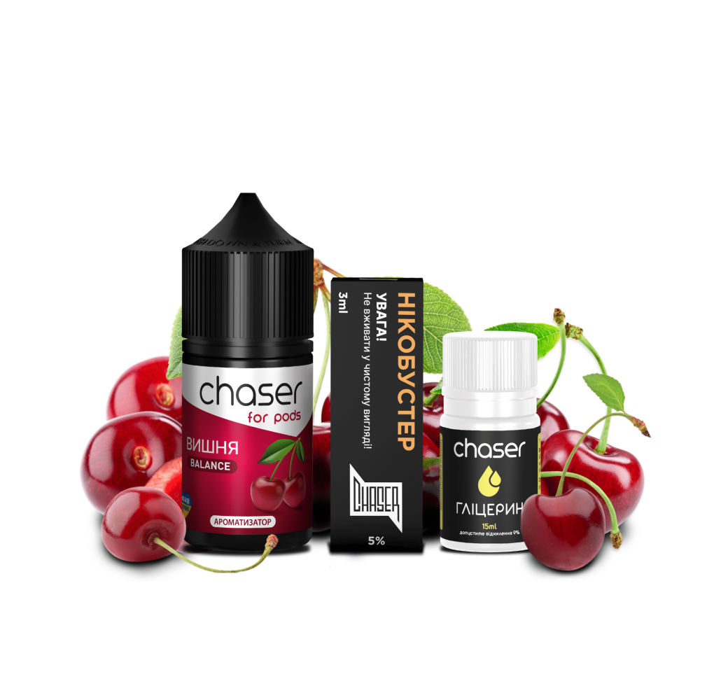 Набір Chaser For Pods 30 мл 65 мг ВИШНЯ Набір Chaser For Pods 30 мл 65 мг ВИШНЯ