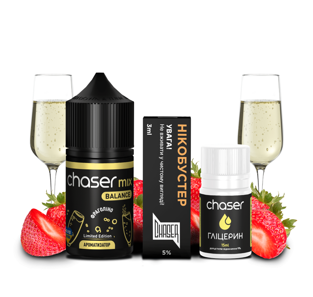 Набір Chaser Mix 30 мл 65 мг ФРАГОЛІНО Набір Chaser Mix 30 мл 65 мг ФРАГОЛІНО