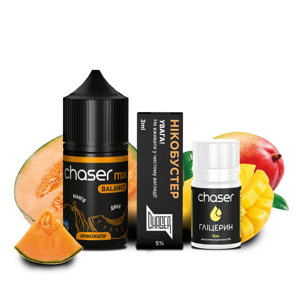 Набір Chaser Mix 30 мл 65 мг МАНГО ДИНЯ Набір Chaser Mix 30 мл 65 мг МАНГО ДИНЯ