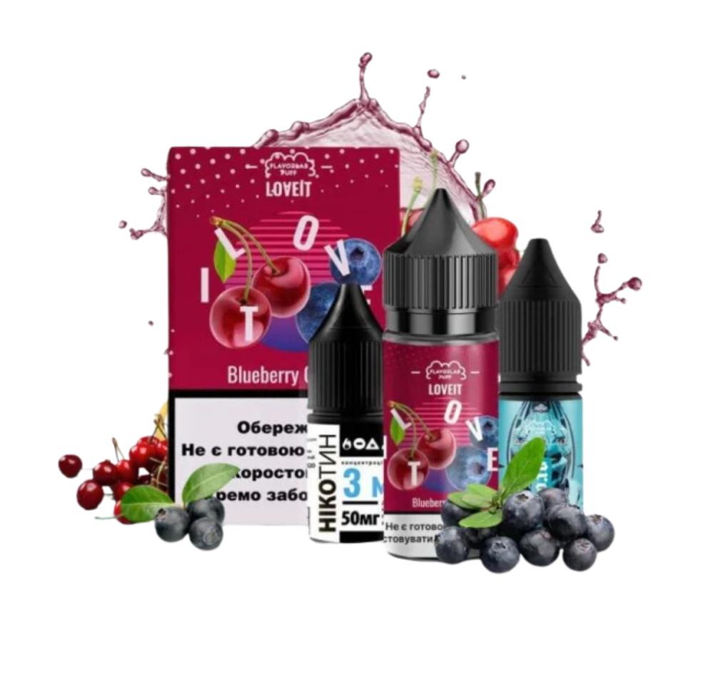 Набір Flavorlab Love It 30 мл 65 мг Чорниця вишня Набір Flavorlab Love It 30 мл 65 мг Чорниця вишня