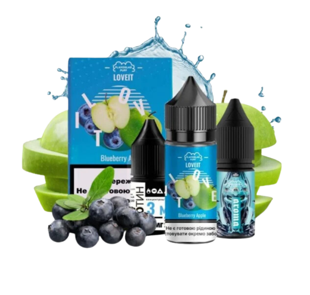 Набір Flavorlab Love It 30 мл 65 мг Чорниця Яблуко Набір Flavorlab Love It 30 мл 65 мг Чорниця Яблуко