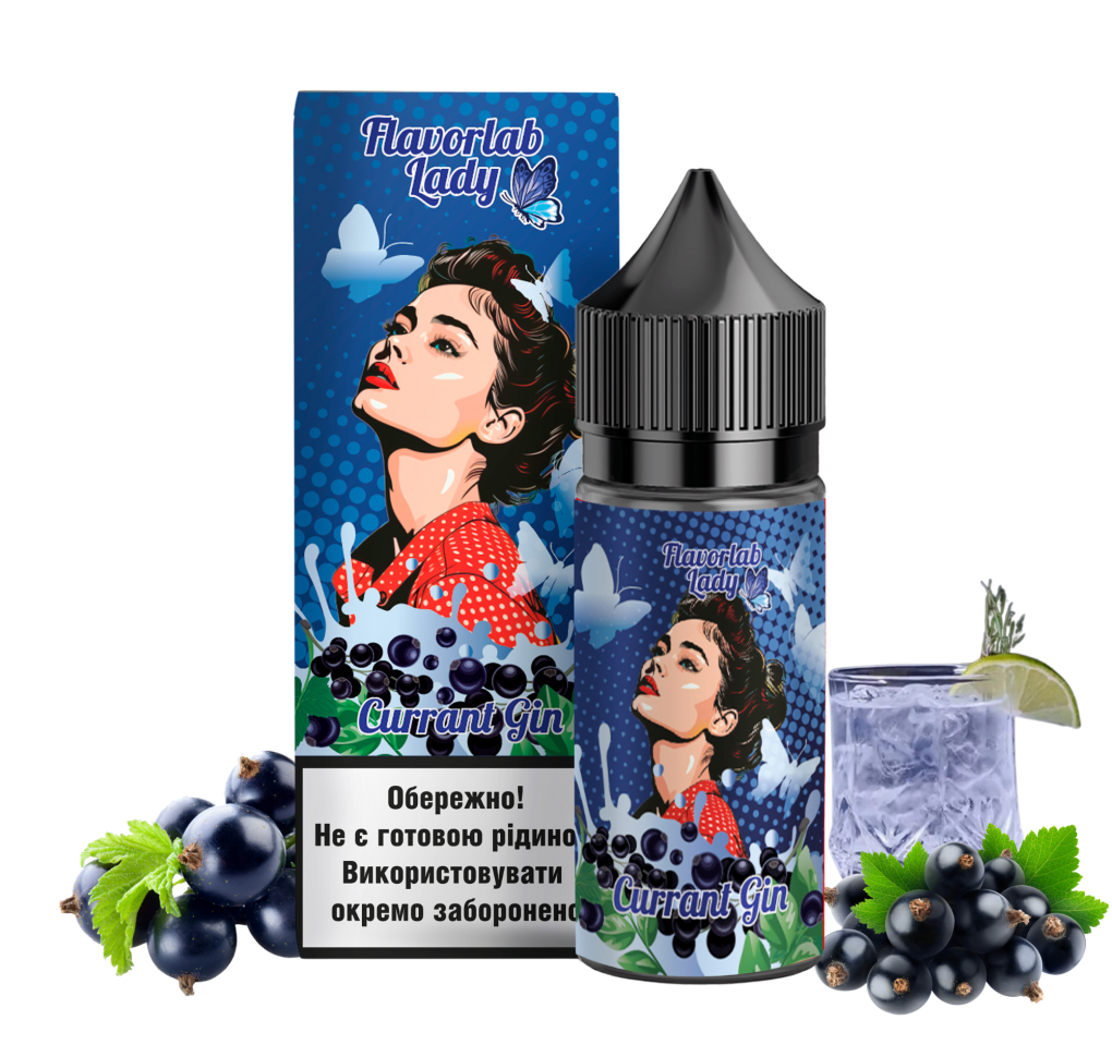 Набір Flavorlab Lady 30 мл 50 мг Джин Смородиновий Набір Flavorlab Lady 30 мл 50 мг Джин Смородиновий