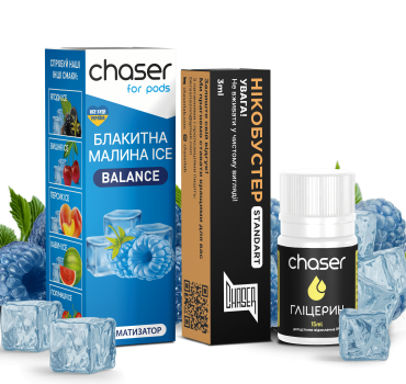 Набір Chaser For Pods ICE 30 мл 65 мг БЛАКИТНА МАЛИНА