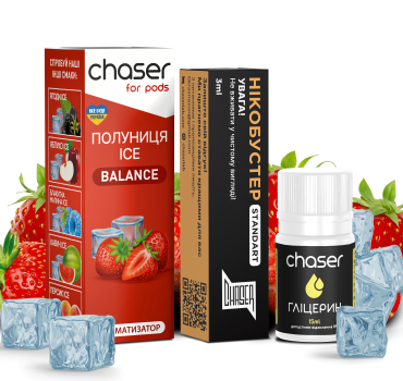 Набір Chaser For Pods ICE 30 мл 50 мг ПОЛУНИЦЯ